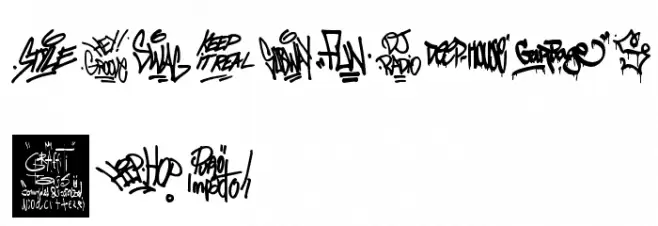 Graffiti Tags Font OTHER CHARS