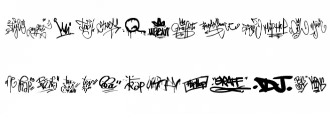 Graffiti Tags Fuentes MAYÚSCULAS