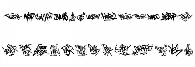 Graffiti Tags Шрифта строчной