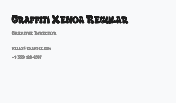 Graffiti Xenoa Regular Business Card