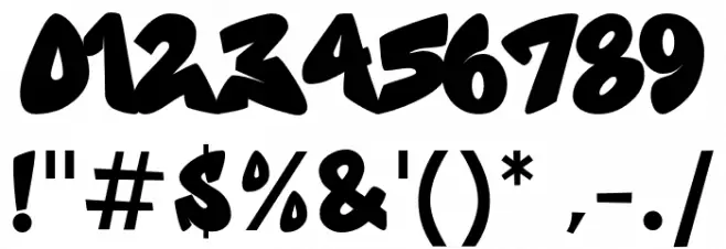 Graffiti Youth Regular Font OTHER CHARS