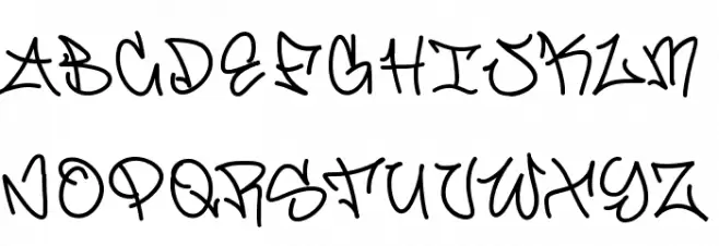 Graffiti font Schriftart Groß