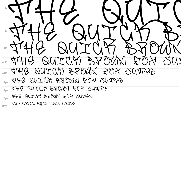 Graffiti font Waterfall