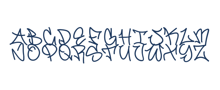 Graffiti font Lowercase
