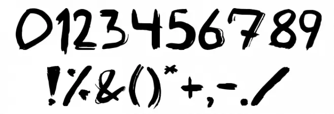 GraffitiPaintBrush Font OTHER CHARS