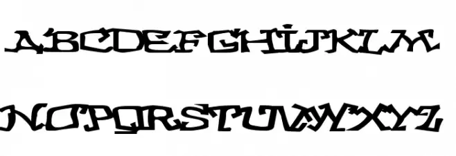 GraffitiThree Шрифта ВЕРХНИЙ