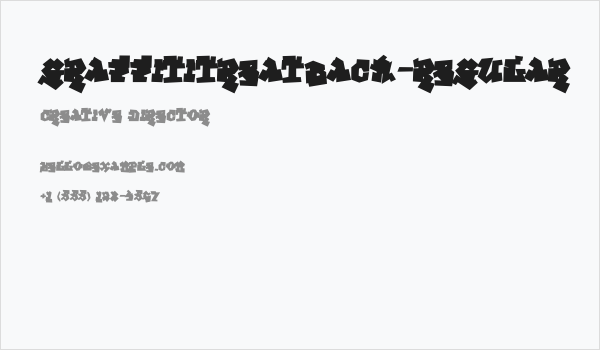 GraffitiTreatBack-Regular Business Card