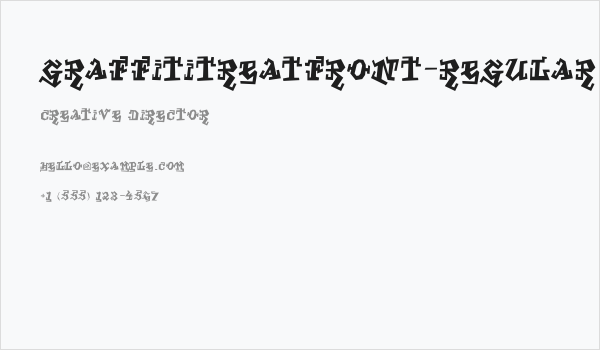 GraffitiTreatFront-Regular Business Card