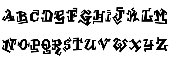 GraffitiTreatFront-Regular Font LOWERCASE