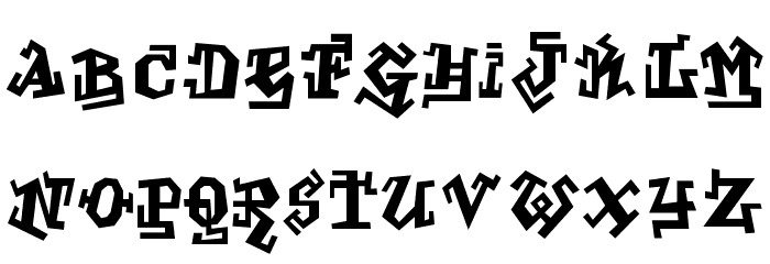 GraffitiTreatFront-Regular Font LOWERCASE