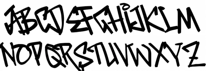 Graffitian Schriftart Groß