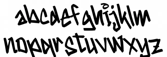 Graffitian फ़ॉन्ट लोअरकेस
