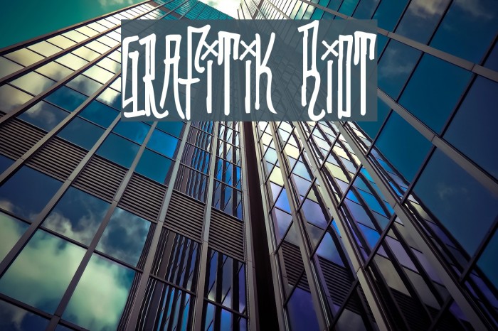 Grafitik Riot Font examples