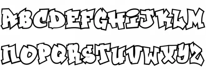 Grafitty Schriftart Groß