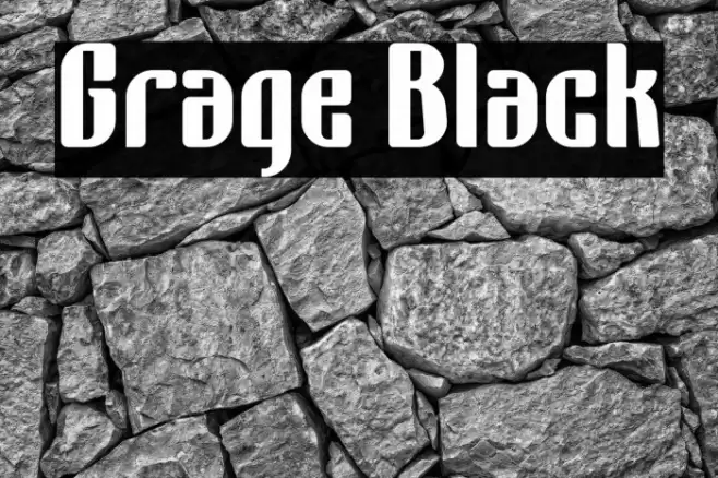 Grage Black Font examples