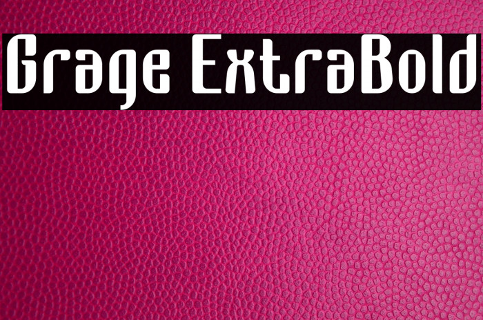 Grage ExtraBold Example 1