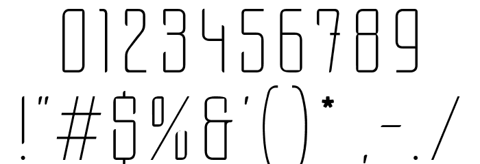 Grage Thin Font OTHER CHARS