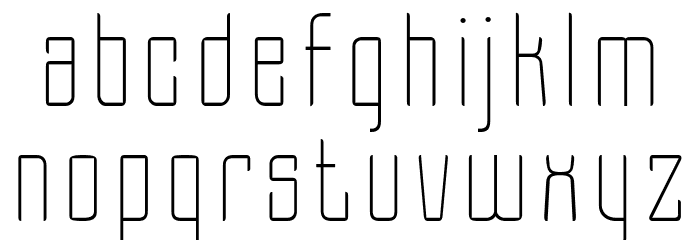 Grage Thin Font LOWERCASE