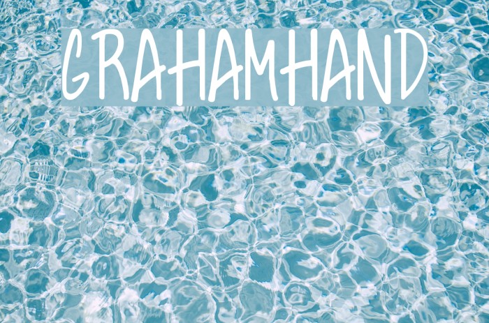 GrahamHand Schriftart examples