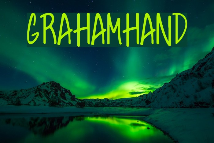 GrahamHand Schriftart examples