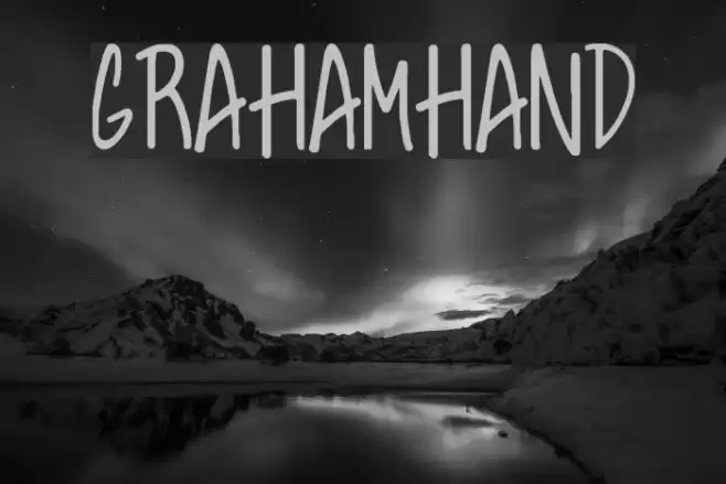 GrahamHand Schriftart examples
