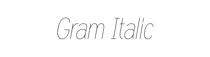 Gram Italic Font