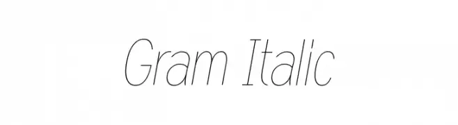 Gram Italic  フリーフォントのダウンロード