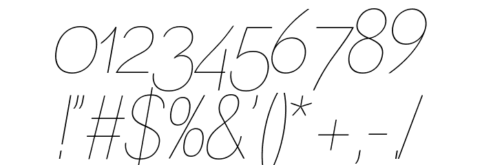 Gram Italic Font OTHER CHARS