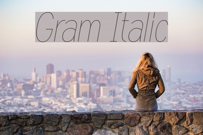 Gram Italic Font examples