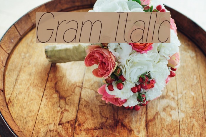 Gram Italic Font examples
