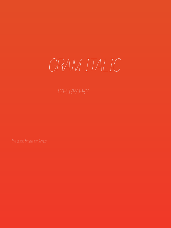 Gram Italic Poster