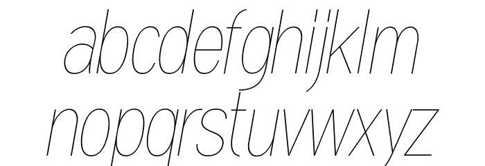 Gram Italic Font LOWERCASE