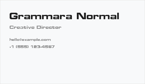Grammara Normal Business Card