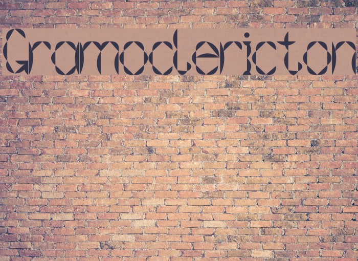 Gramoclericton Font examples