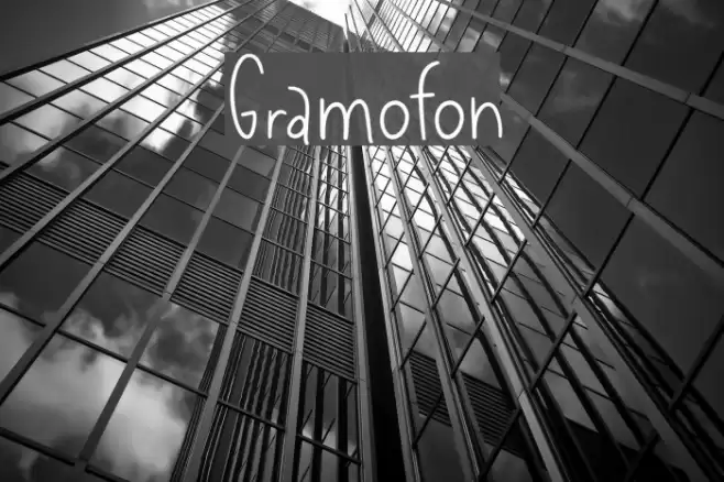 Gramofon Font examples