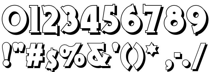 Gramophone Shaded NF Font OTHER CHARS