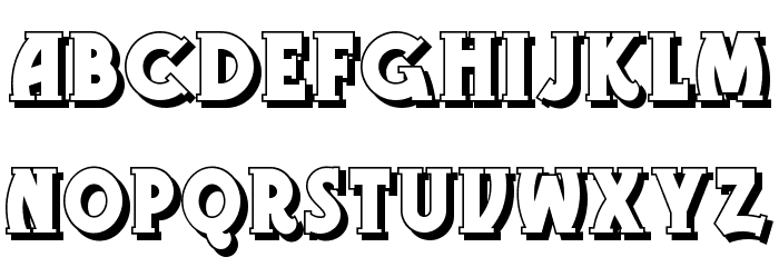 Gramophone Shaded NF Font LOWERCASE