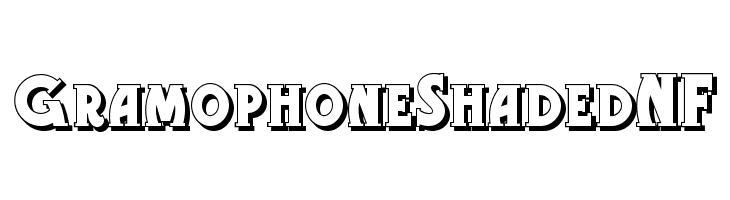 GramophoneShadedNF  Frei Schriftart Herunterladen