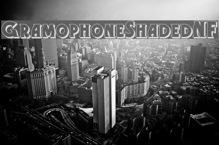GramophoneShadedNF Font examples