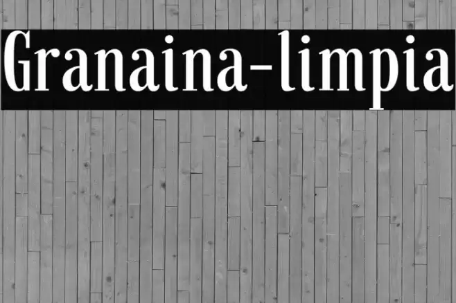 Granaina-limpia Font examples