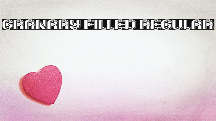 Granary Filled Regular Font examples