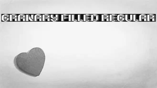 Granary Filled Regular Font examples