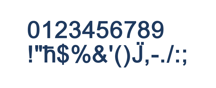 Grand Alphabet [Arial] Other Characters