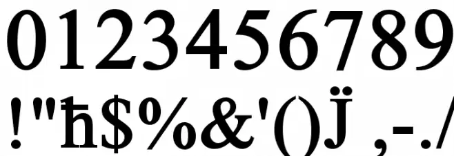 Grand Alphabet [Times New Roman] Font OTHER CHARS