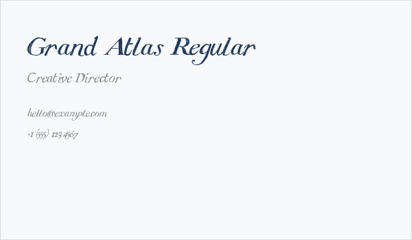 Grand Atlas Regular Business Card