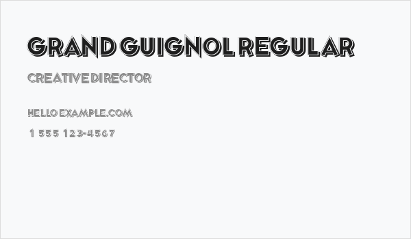 Grand Guignol Regular Business Card