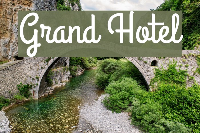 Grand Hotel Font examples