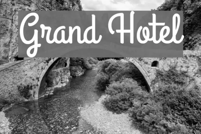 Grand Hotel Font examples
