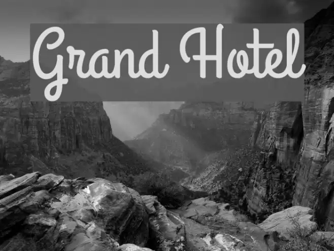 Grand Hotel Font examples