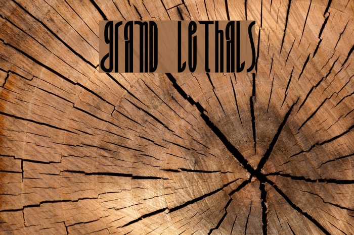 Grand Lethals Font examples